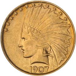 1907 $10 Indian. No Periods PCGS MS63