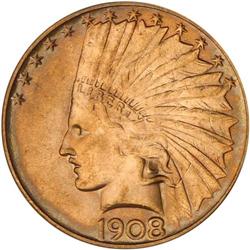 1908-D $10 Indian. No Motto PCGS MS64