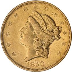 1850-O $20 Liberty ANACS EF45 Details Cleaned