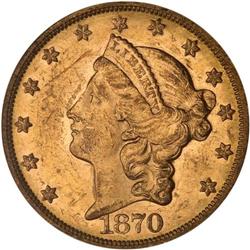 1870-S $20 Liberty PCGS MS60