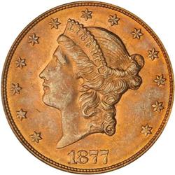 1877 $20 Liberty PCGS MS62