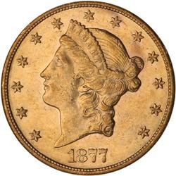 1877-CC $20 Liberty NGC AU58