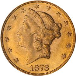 1878 $20 Liberty PCGS MS63
