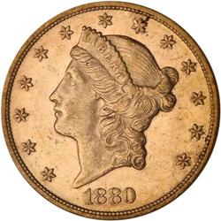 1880 $20 Liberty NGC MS60