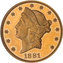 1881 $20 Liberty PCGS PF62 CAM