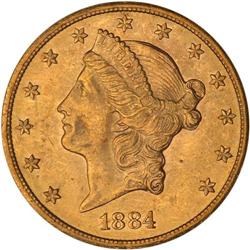 1884-CC $20 Liberty NGC MS62