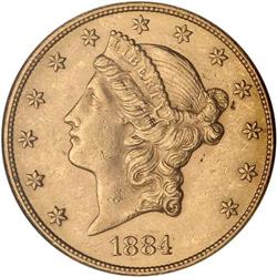 1884-CC $20 Liberty NGC MS61