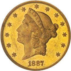 1887 $20 Liberty PCGS Proof 60