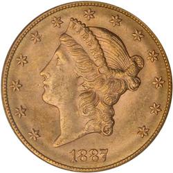 1887-S $20 Liberty PCGS MS63