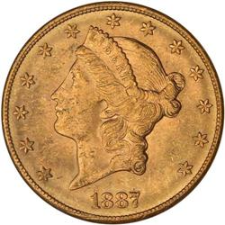 1887-S $20 Liberty NGC MS62