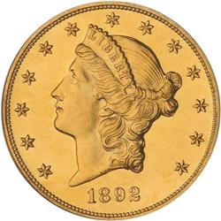 1892 $20 Liberty PCGS Proof 64