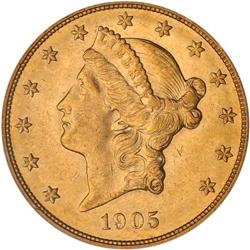 1905 $20 Liberty PCGS MS63