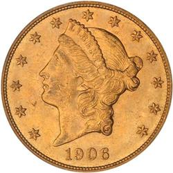 1906 $20 Liberty PCGS MS63