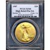 Image 3 : 1907 $20 St. Gaudens. High Relief, Flat Rim PCGS EF40