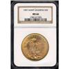 Image 3 : 1907 $20 St. Gaudens. Flat Relief NGC MS66