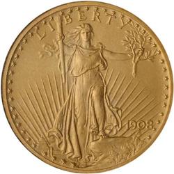 1908 $20 St. Gaudens. Motto NGC Proof 67