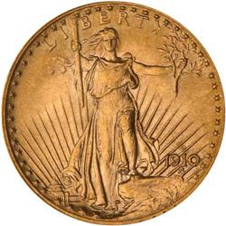 1910-D $20 St. Gaudens PCGS MS65