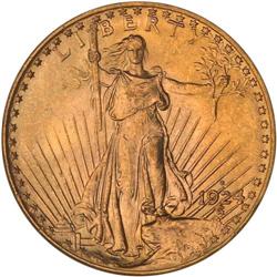 1924-D $20 St. Gaudens PCGS MS62