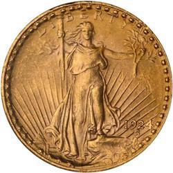 1924-S $20 St. Gaudens NGC MS64
