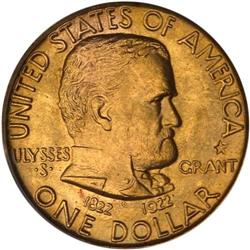 1922 Grant Gold $1, With Star PCGS MS65