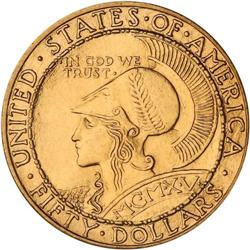 1915-S Panama-Pacific Gold $50 Round NGC MS65