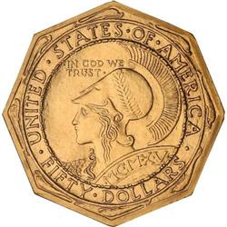 1915-S Panama-Pacific Gold $50 Octagonal NGC MS67