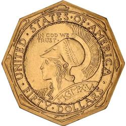 1915-S Panama-Pacific Gold $50 Octagonal NGC MS66