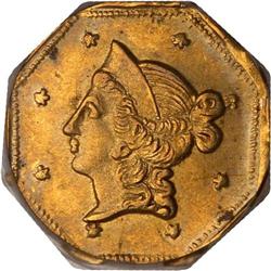 1853 $1 Cal. Fractional Gold BG-519 PCGS AU58