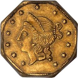 1854 $1 Cal. Fractional Gold BG-532 PCGS AU55