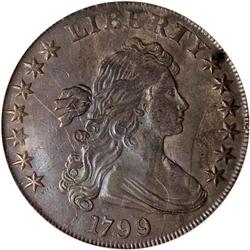 1799 Bust $1 BB-158 B-16B ICG AU50
