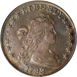 1799 Bust $1 ANACS Dtls VF30 Corroded