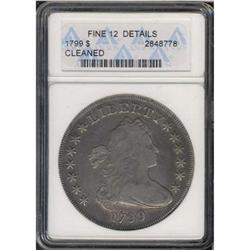 1799 Bust $1 Obv. Stars 7x6 Details VF30 Cleaned