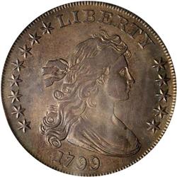 1799 Bust $1. 8 Stars L, 5 R PCGS EF45