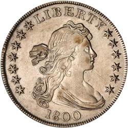 1800 Bust $1 ANACS Dtls AU Net EF40 B5 Dmgd, Tld, Clnd