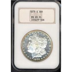 1879-S Morgan $1. Rev of 1879 NGC MS65 PL
