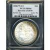 Image 3 : 1880-CC Morgan Dollar 80 over 79. Rev of 1878 PCGS MS66