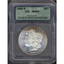 1880-S Morgan $1 ICG MS68