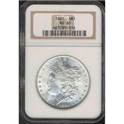 1881 Morgan $1 NGC MS65