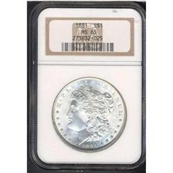 1881 Morgan $1 NGC MS65