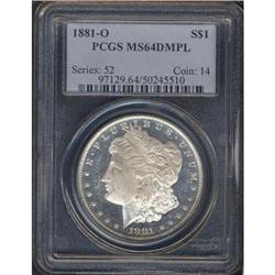 1881-O Morgan $1 PCGS MS64 DMPL