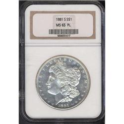 1881-S Morgan $1 NGC MS65 PL