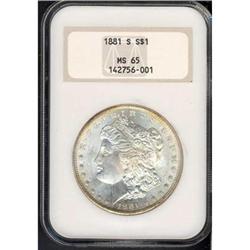 1881-S Morgan $1 NGC MS65