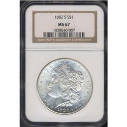 1882-S Morgan $1 NGC MS67