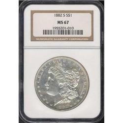 1882-S Morgan $1 NGC MS67