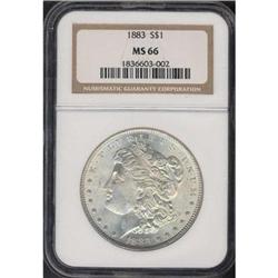 1883 Morgan $1 NGC MS66