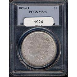 1898-O Morgan Dollar. PCGS MS65