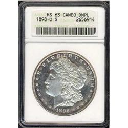 1898-O Morgan $1 ANACS MS63 Cameo DMPL