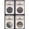 Image 3 : Lot of Four Toned Morgan Dollars