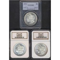 Lot of Three Morgan Dollars