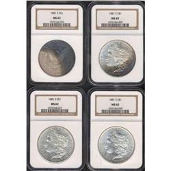 Lot of Four Morgan Dollars